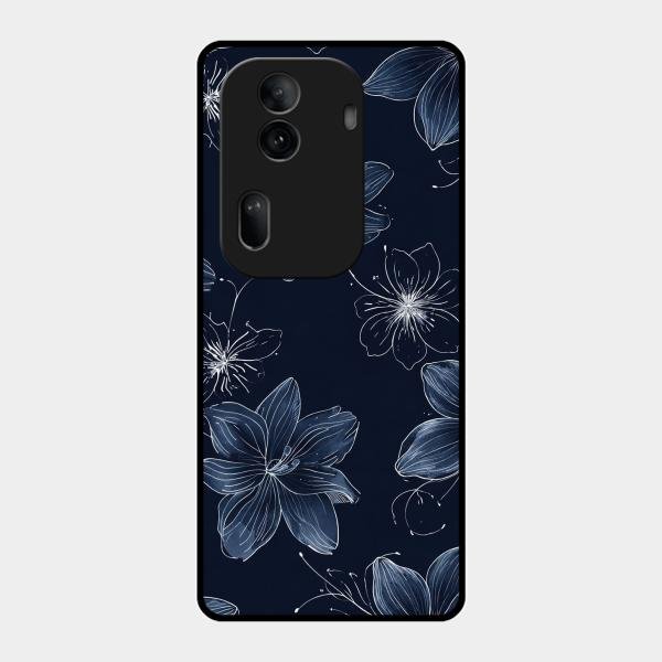 Blue Blossom Kindle Glass Phone Cover For Oppo Reno 11 Pro 5G