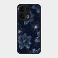 Blue Blossom Kindle Glass Phone Cover For Oppo Reno 13 Pro 5G