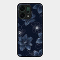 Blue Blossom Kindle Glass Phone Cover For Oppo Reno 14 5G