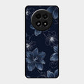 Blue Blossom Kindle Glass Phone Cover For Realme 13 5G