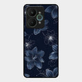 Blue Blossom Kindle Glass Phone Cover For Realme 15 5G