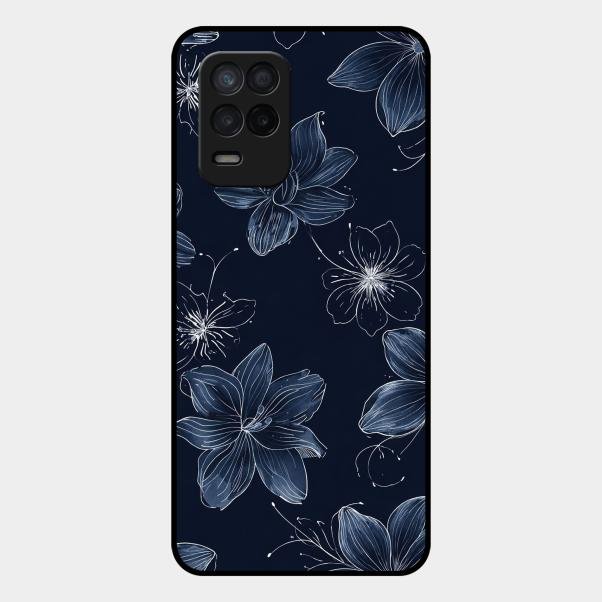 Blue Blossom Kindle Glass Phone Cover For Realme 9 5G