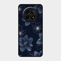 Blue Blossom Kindle Glass Phone Cover For Realme C65 5G