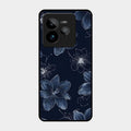 Blue Blossom Kindle Glass Phone Cover For Realme Gt 7 Pro