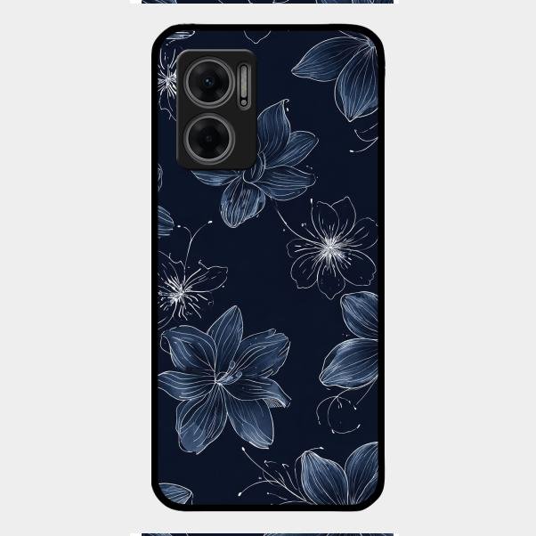 Blue Blossom Kindle Glass Phone Cover For Redmi 11 Prime 5G