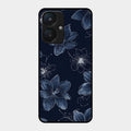 Blue Blossom Kindle Glass Phone Cover For Redmi 13C 5G