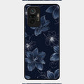 Blue Blossom Kindle Glass Phone Cover For Redmi Note 10 Pro