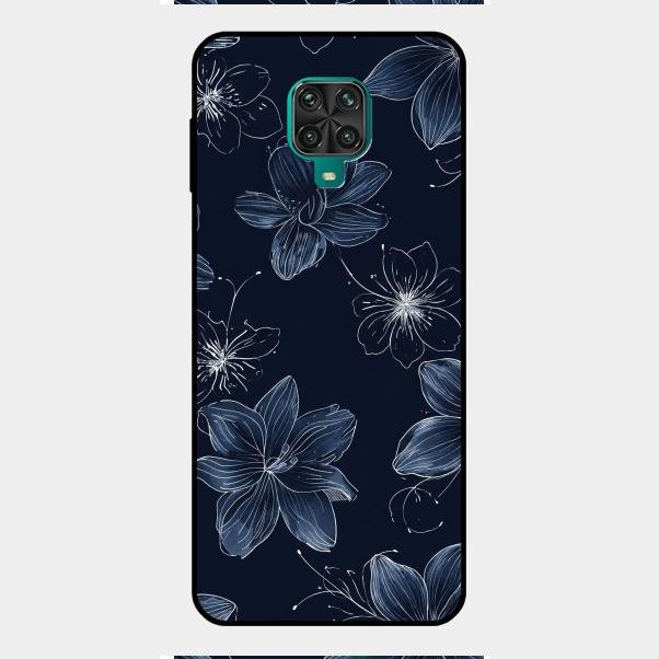 Blue Blossom Kindle Glass Phone Cover For Redmi Note 9 Pro Max