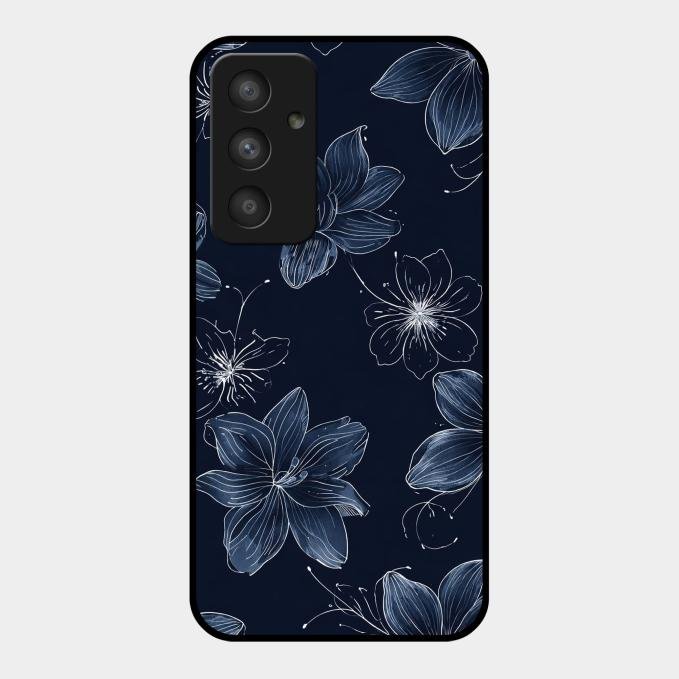 Blue Blossom Kindle Glass Phone Cover For Samsung Galaxy A54 5G