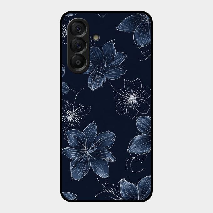 Blue Blossom Kindle Glass Phone Cover For Samsung Galaxy A56 5G