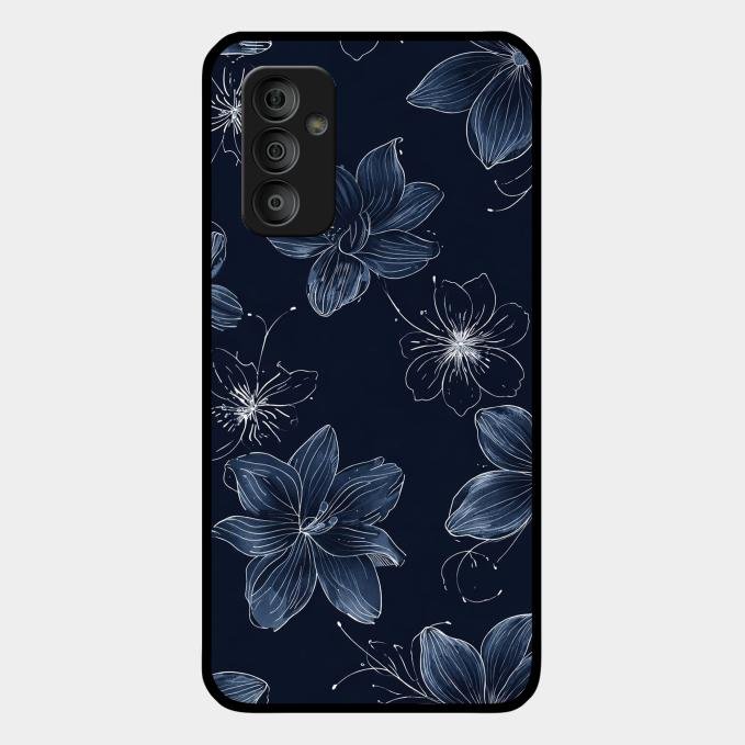 Blue Blossom Kindle Glass Phone Cover For Samsung Galaxy F23 5G