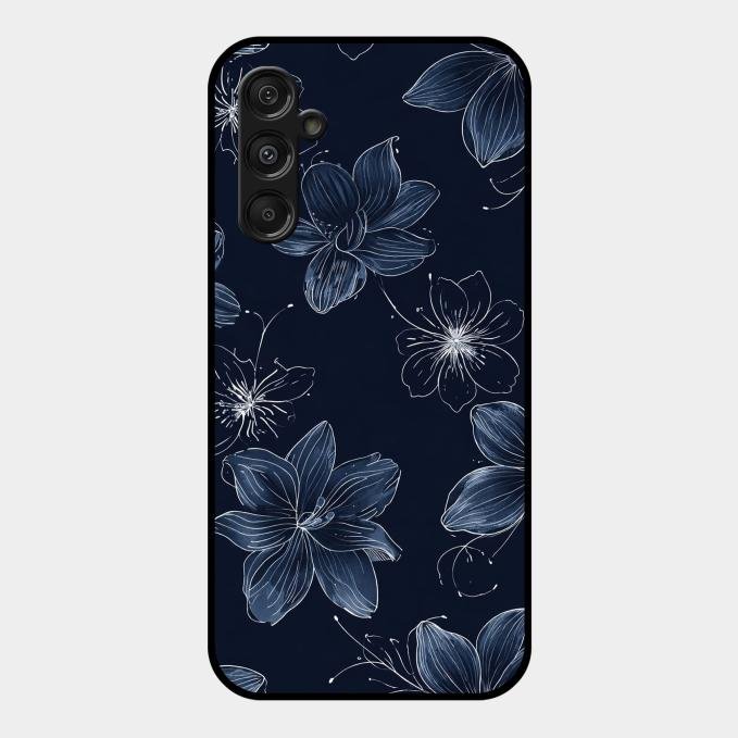 Blue Blossom Kindle Glass Phone Cover For Samsung Galaxy F34 5G