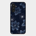 Blue Blossom Kindle Glass Phone Cover For Samsung Galaxy F36 5G