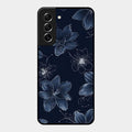 Blue Blossom Kindle Glass Phone Cover For Samsung Galaxy S21 Fe 5G