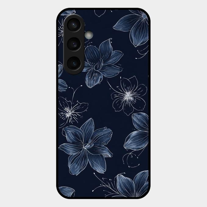 Blue Blossom Kindle Glass Phone Cover For Samsung Galaxy S23 Fe 5G