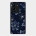 Blue Blossom Kindle Glass Phone Cover For Vivo V25 Pro 5G