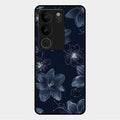 Blue Blossom Kindle Glass Phone Cover For Vivo V29 Pro 5G
