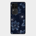 Blue Blossom Kindle Glass Phone Cover For Vivo V30 Pro 5G
