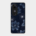 Blue Blossom Kindle Glass Phone Cover For Vivo V40 Pro 5G