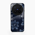 Blue Blossom Kindle Glass Phone Cover For Vivo X300 Pro 5G