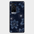 Blue Blossom Kindle Glass Phone Cover For Vivo X60 Pro Plus 5G