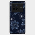 Blue Blossom Kindle Glass Phone Cover For Vivo X80 5G