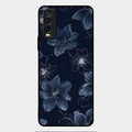 Blue Blossom Kindle Glass Phone Cover For Vivo Y12G