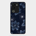 Blue Blossom Kindle Glass Phone Cover For Vivo Y200 5G