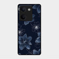 Blue Blossom Kindle Glass Phone Cover For Vivo Y300 Plus 5G