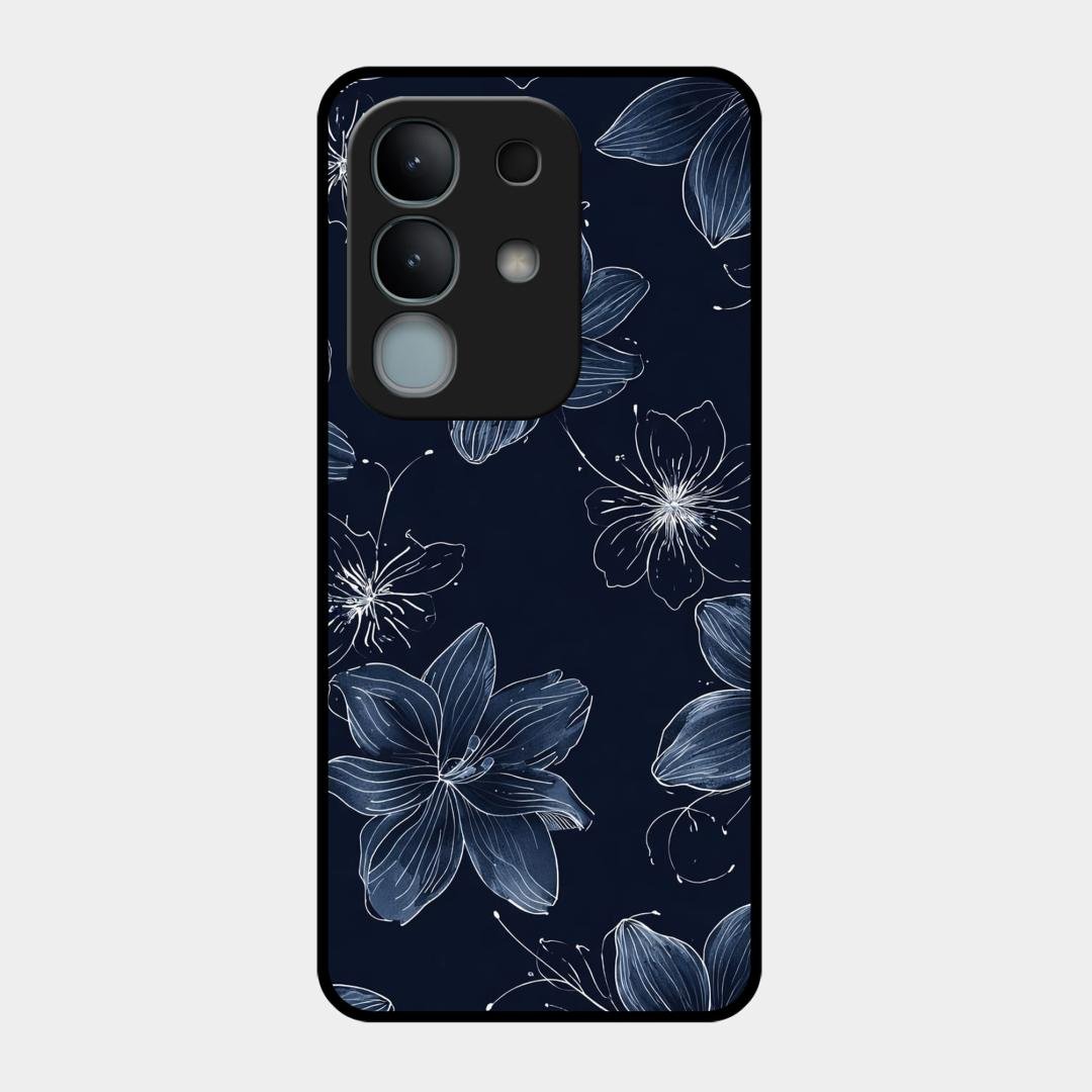 Blue Blossom Kindle Glass Phone Cover For Vivo Y31 Pro 5G