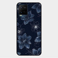 Blue Blossom Kindle Glass Phone Cover For Vivo Y33T