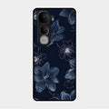 Blue Blossom Kindle Glass Phone Cover For Vivo Y400 Pro 5G