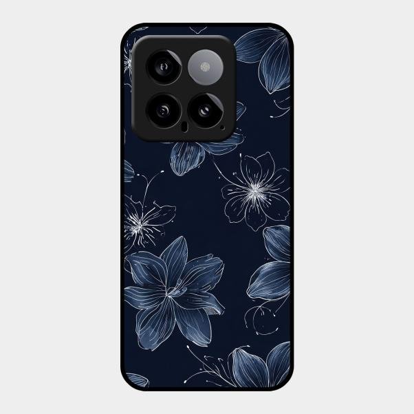 Blue Blossom Kindle Glass Phone Cover For Xiaomi 14 5G