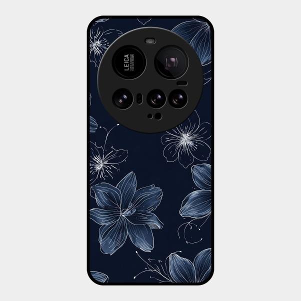 Blue Blossom Kindle Glass Phone Cover For Xiaomi 15 Ultra 5G