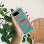 Blue Floral Customize Anti Yellow Case For Google Pixel 8 5G