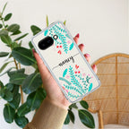 Blue Floral Customize Transparent Silicon Case For Google Pixel 10a 5G