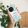 Blue Floral Customize Transparent Silicon Case For iQOO 12 5G