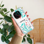 Blue Floral Customize Transparent Silicon Case For iQOO 12 5G