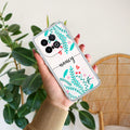 Blue Floral Customize Transparent Silicon Case For iQOO 13 5G