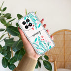 Blue Floral Customize Transparent Silicon Case For iQOO 15 5G