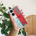 Blue Floral Customize Transparent Silicon Case For iQOO Neo 9 Pro 5G
