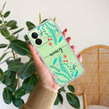 Blue Floral Customize Transparent Silicon Case For iQOO Z9 5G