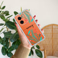 Blue Floral Customize Transparent Silicon Case For iQOO Z9s Pro 5G