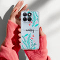 Blue Floral Customize Anti Yellow Case For Motorola G67 Power 5G