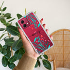 Blue Floral Customize Anti Yellow Case For Motorola G84 5G