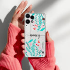 Blue Floral Customize Anti Yellow Case For Nothing Phone 3a Lite 5G