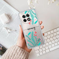 Blue Floral Customize Transparent Silicon Case For OnePlus 13R 5G