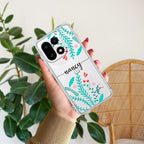 Blue Floral Customize Anti Yellow Case For OnePlus 15 5G