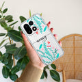 Blue Floral Customize Anti Yellow Case For OnePlus 15 5G