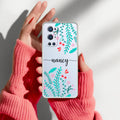 Blue Floral Customize Anti Yellow Case For OnePlus 9 Pro
